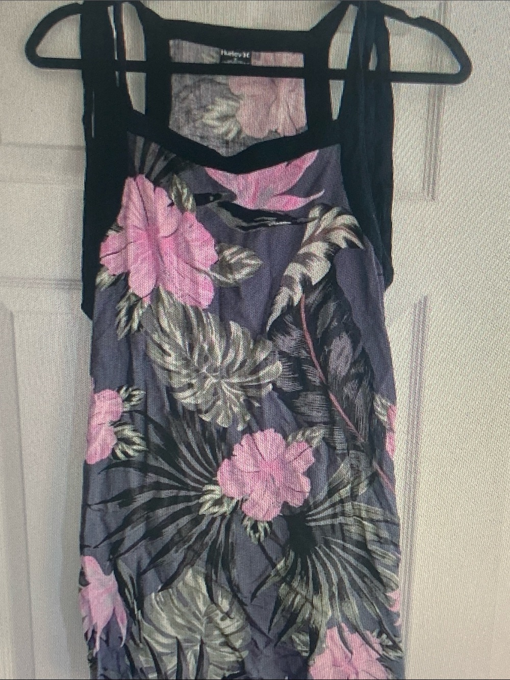 Hurley Navy Floral Camisole with Pink Blooms